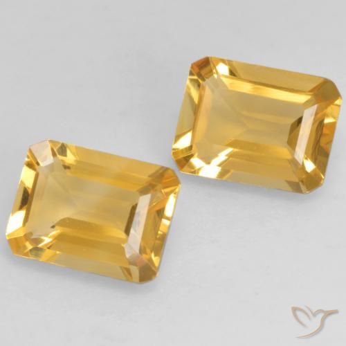 Pedras preciosas de Citrino ouro profundo natural de 2.67 ct, Corte Octógono / Esmeralda, VVS-VS