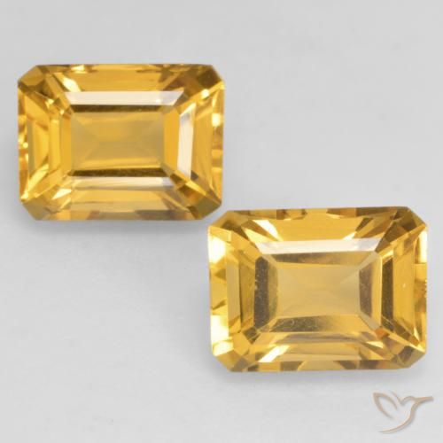 3.43ctw Natural Dourado Citrino, Corte Esmeralda, VVS-VS