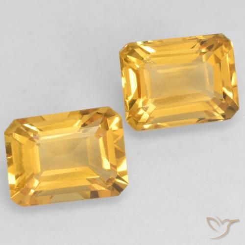 Pedras preciosas de Citrino ouro brilhante natural de 3.21 ct, Corte Octógono / Esmeralda, VVS-VS