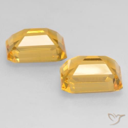 Pedras preciosas de Citrino ouro brilhante natural de 3.21 ct, Corte Octógono / Esmeralda, VVS-VS