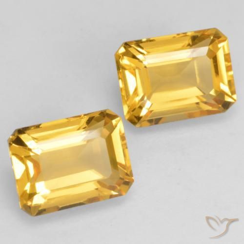 Pedras preciosas de Citrino ouro brilhante natural de 3.40 ct, Corte Octógono / Esmeralda, VVS-VS