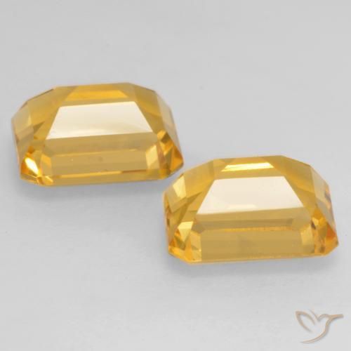 Pedras preciosas de Citrino ouro brilhante natural de 3.40 ct, Corte Octógono / Esmeralda, VVS-VS