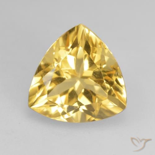 2.31ct Natural Laranja Dourada Citrino, Trilhão, VVS-VS