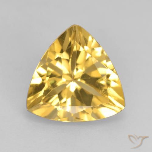 2.18ct Natural Dourado Citrino, Trilhão, VVS-VS