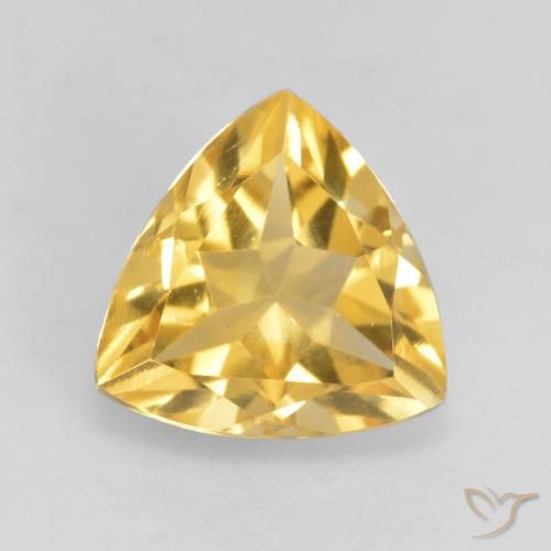 2.20ct Natural Dourado Citrino, Trilhão, VVS-VS