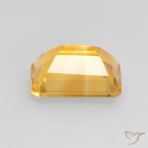Citrino Laranja Dourado Profundo Natural 1.39ct, Corte Octógono / Esmeralda, VVS-VS