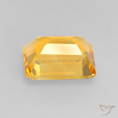 Citrino ouro brilhante Natural 1.55ct, Corte Octógono / Esmeralda, VVS-VS