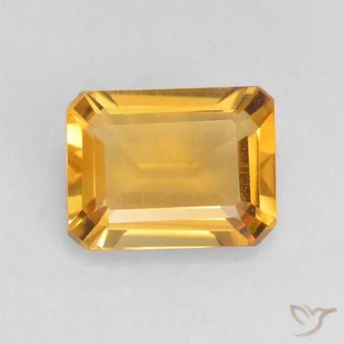 1.41ct Natural ouro brilhante Citrino, Corte Esmeralda, VVS-VS
