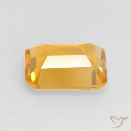 Citrino ouro brilhante Natural 1.41ct, Corte Octógono / Esmeralda, VVS-VS