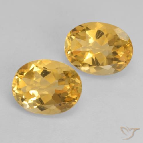 Pedras preciosas de Citrino Laranja Dourada natural de 3.57 ct, oval, VS