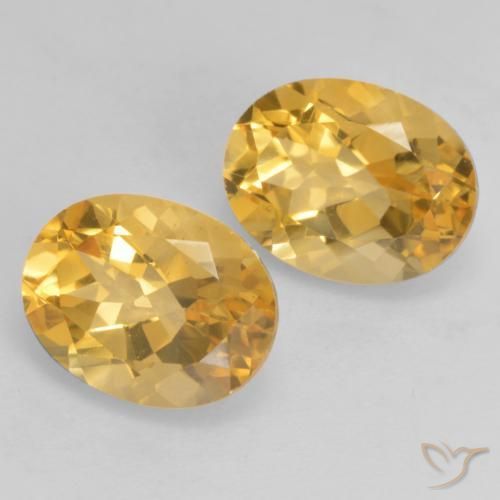 Pedras preciosas de Citrino Dourado médio natural de 3.55 ct, oval, VVS-VS