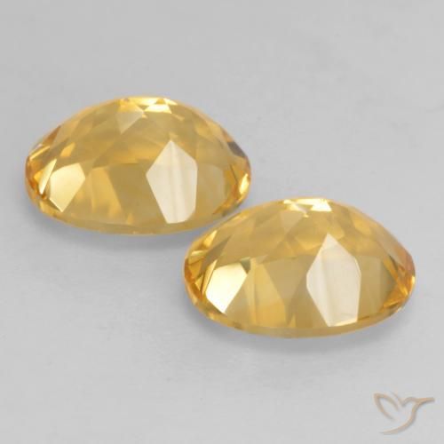 Pedras preciosas de Citrino Dourado médio natural de 3.55 ct, oval, VVS-VS