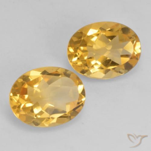 Pedras preciosas de citrino dourado natural de 3,07 ct, corte oval, VVS-VS
