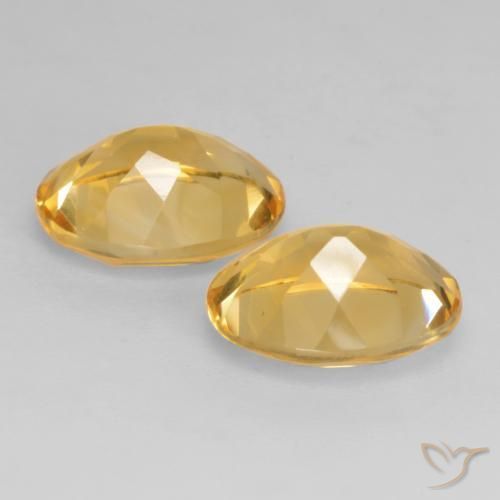 Pedras preciosas de citrino dourado natural de 3,07 ct, corte oval, VVS-VS