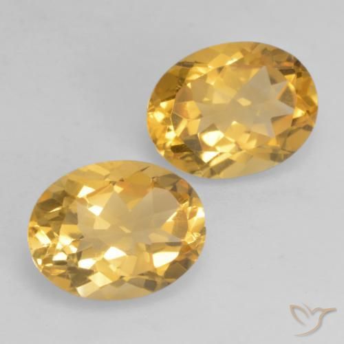 Pedras preciosas de Citrino Dourado médio natural de 3.37 ct, oval, VVS-VS