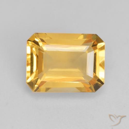 1.65ct Natural ouro brilhante Citrino, Corte Esmeralda, VVS-VS