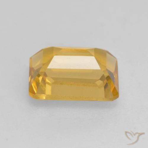 Citrino Dourado Médio-escuro Natural 1.72ct, Corte Octógono / Esmeralda, VVS-VS