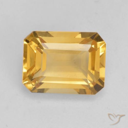 1.60ct Natural ouro brilhante Citrino, Corte Esmeralda, VVS-VS