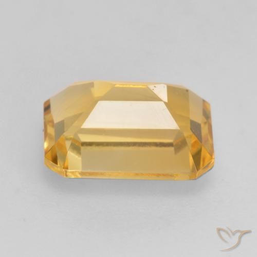 Citrino ouro brilhante Natural 1.60ct, Corte Octógono / Esmeralda, VVS-VS