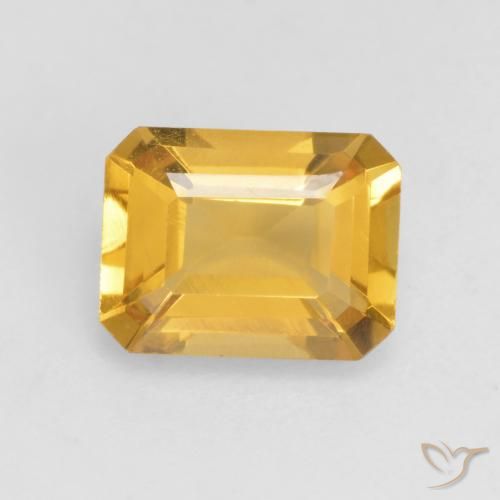 1.34ct Natural ouro brilhante Citrino, Corte Esmeralda, VVS-VS