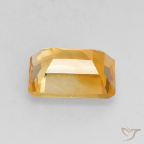Citrino Dourado Escuro Natural 1.54ct, Corte Octógono / Esmeralda, VVS-VS