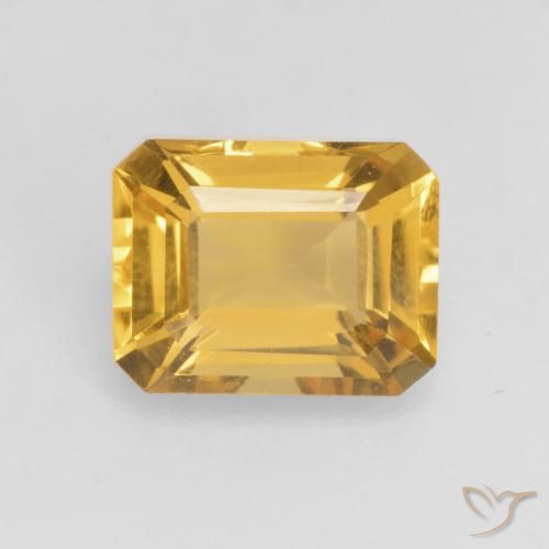 1.53ct Natural ouro brilhante Citrino, Corte Esmeralda, VVS-VS