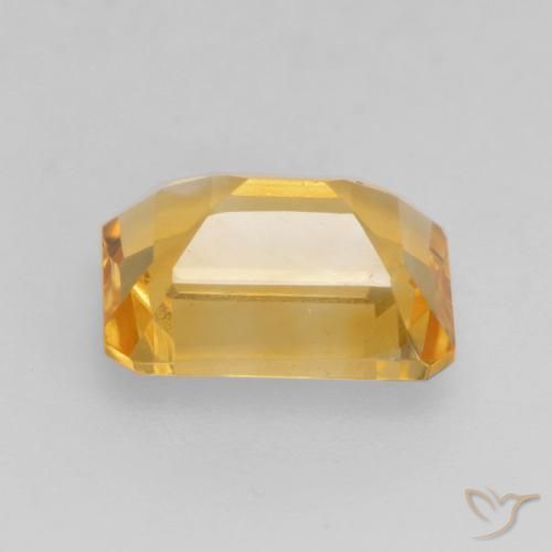 Citrino Laranja Dourado Profundo Natural 1.49ct, Corte Octógono / Esmeralda, VVS-VS