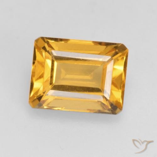 1.71ct Natural ouro profundo Citrino, Corte Esmeralda, VVS-VS