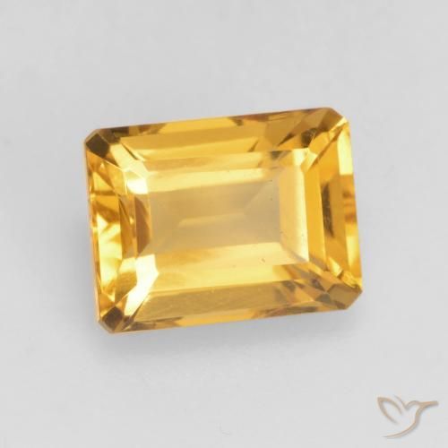 Citrino ouro profundo Natural 1.71ct, Corte Octógono / Esmeralda, VVS-VS