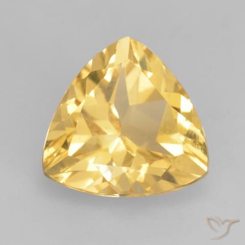 2.34ct Natural ouro médio Citrino, Trilhão, VVS-VS