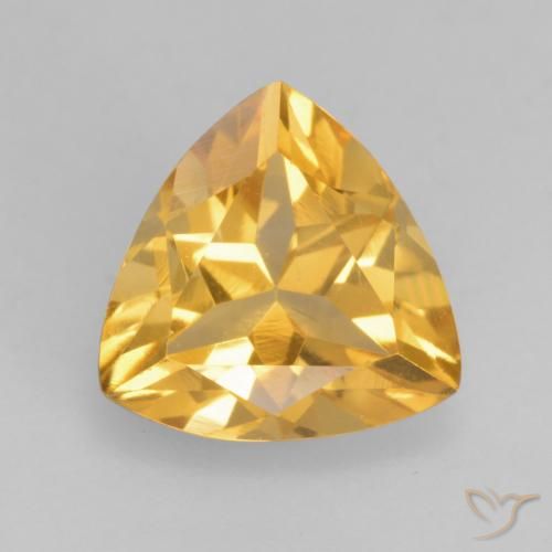 1.68ct Natural Laranja Dourada Citrino, Trilhão, VS