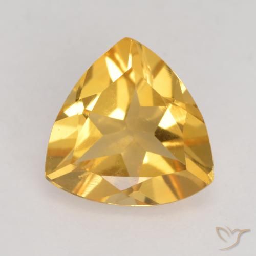 1.77ct Natural Dourado Médio-escuro Citrino, Trilhão, VVS-VS