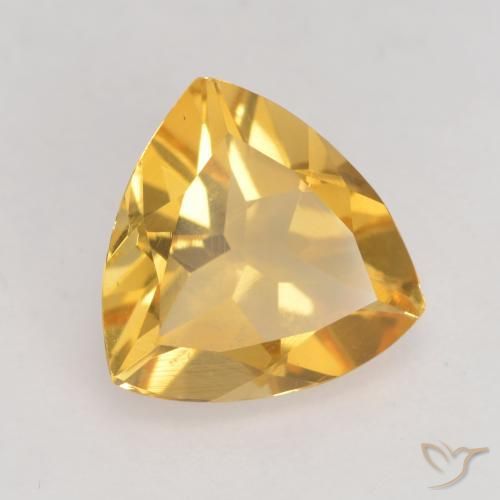 Citrino Dourado Médio-escuro Natural 1.77ct, Trilhão, VVS-VS