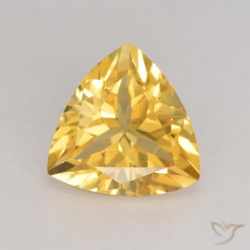 2.11ct Natural ouro médio Citrino, Trilhão, VVS-VS