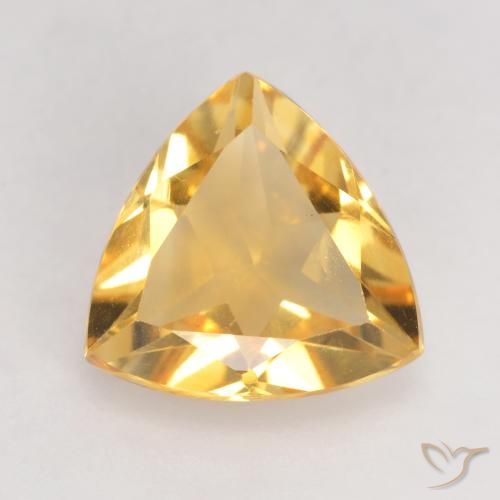 1.99ct Natural ouro brilhante Citrino, Trilhão, VVS-VS
