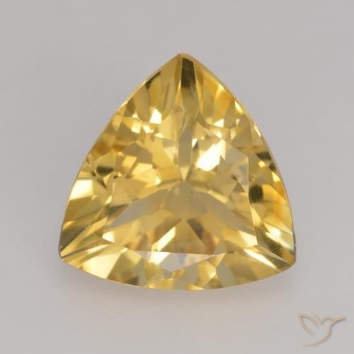 2.15ct Natural ouro médio Citrino, Trilhão, VVS-VS