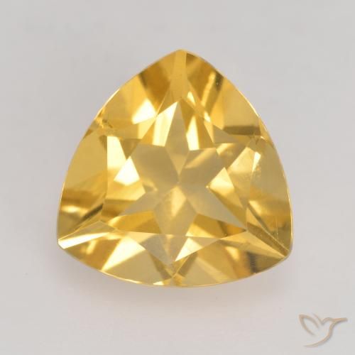 2.15ct Natural Dourado médio Citrino, Trilhão, VVS-VS