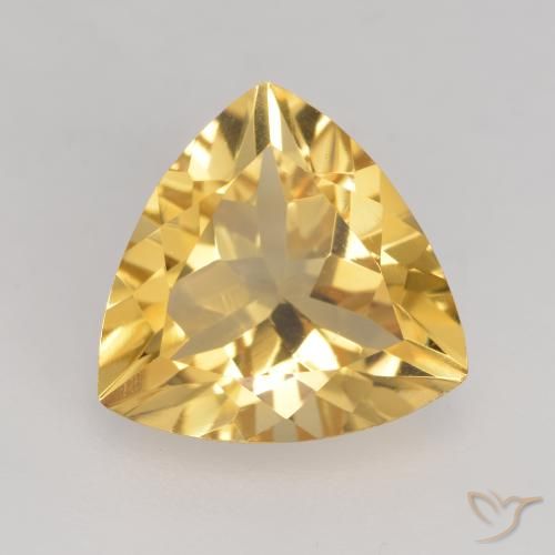 2.02ct Natural Ouro Citrino, Trilhão, VVS-VS