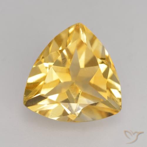 2.14ct Natural ouro brilhante Citrino, Trilhão, VVS-VS