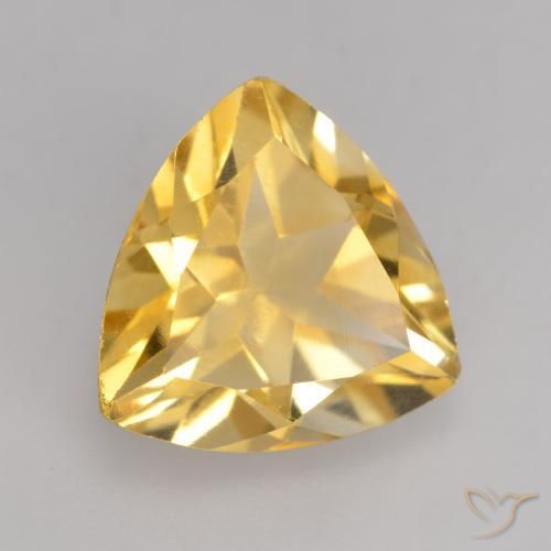 Citrino ouro brilhante Natural 2.14ct, Trilhão, VVS-VS
