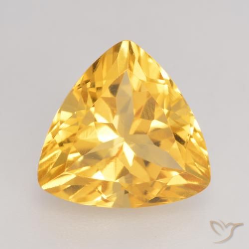 2.47ct Natural ouro médio Citrino, Trilhão, VVS-VS