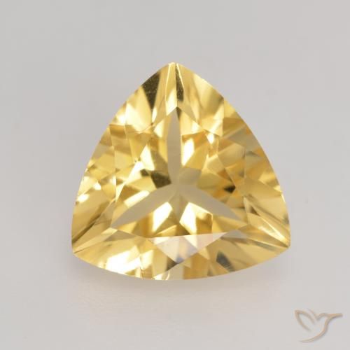 2.13ct Natural Dourado Médio-claro Citrino, Trilhão, VVS-VS