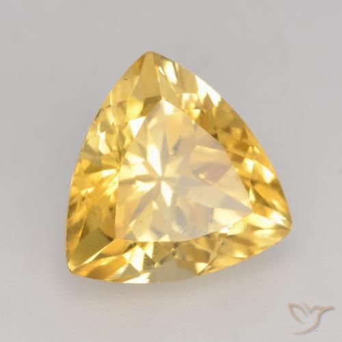 Citrino ouro médio Natural 2.35ct, Trilhão, VVS-VS