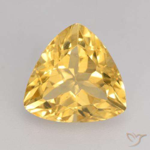 2.34ct Natural ouro médio Citrino, Trilhão, VVS-VS