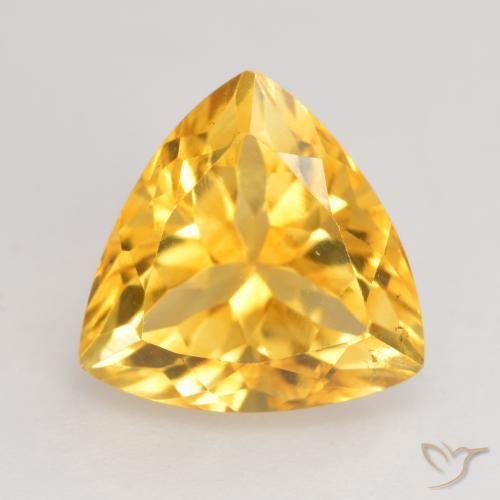 2.58ct Natural ouro médio Citrino, Trilhão, VVS-VS