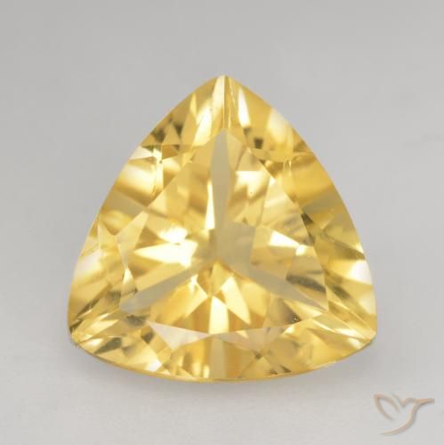 2.18ct Natural ouro médio Citrino, Trilhão, VVS-VS