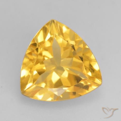 2.38ct Natural ouro brilhante Citrino, Trilhão, VVS-VS