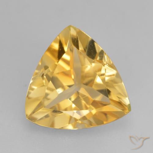 2.05ct Natural ouro médio Citrino, Trilhão, VVS-VS