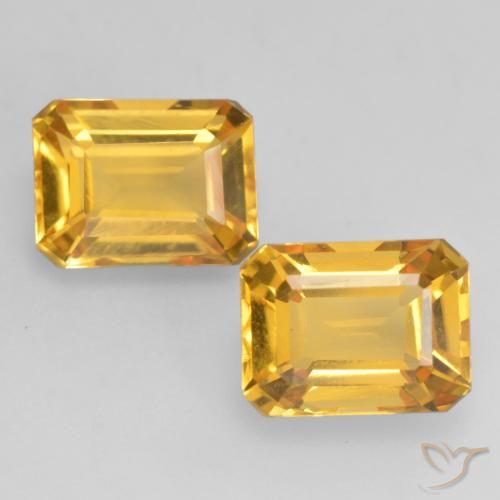 3.27ctw Natural ouro brilhante Citrino, Corte Esmeralda, VVS-VS