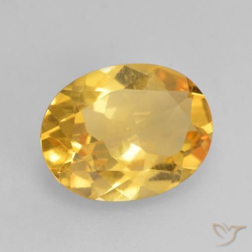 Citrino ouro brilhante Natural 1.53ct, oval, VS